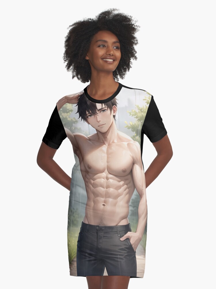 Muscular Anime Boy Poster for Sale by baraclub