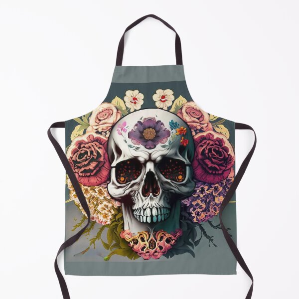 Item preview, flower skull designed and sold by SweetDonatoo.
