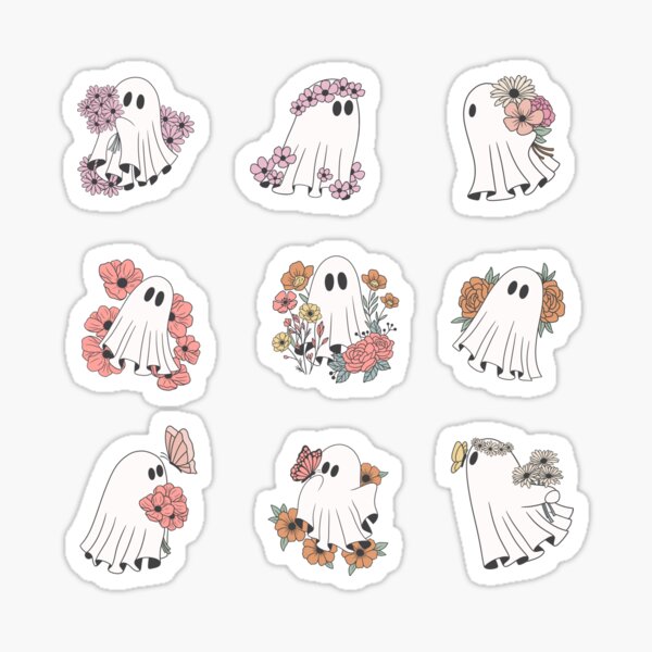 Artikel-Vorschau von Blumen-Valentins-Geister-Set – Blume, designt und verkauft von patternjp.