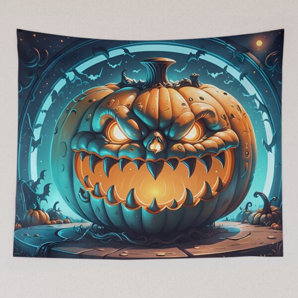 Item preview, Halloween Evil Glaring Pumpkin. designed and sold by ExtraEm.