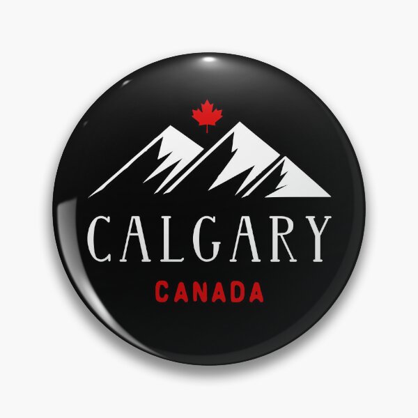Item preview, Cool Calgary Canada Mountains Maple Leaf Dark Color designed and sold by TinyStarCanada.