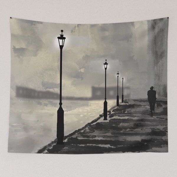 Item preview, Man Walking in Fog designed and sold by designs-by-ann.