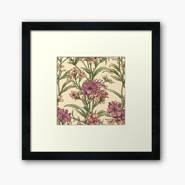 Item preview, Watercolour Art Nouveau Inspired Pink and Lilac Phlox Flowers  / Luc's Lilac Flowers Pattern designed and sold by DarlaEdnaFleur.