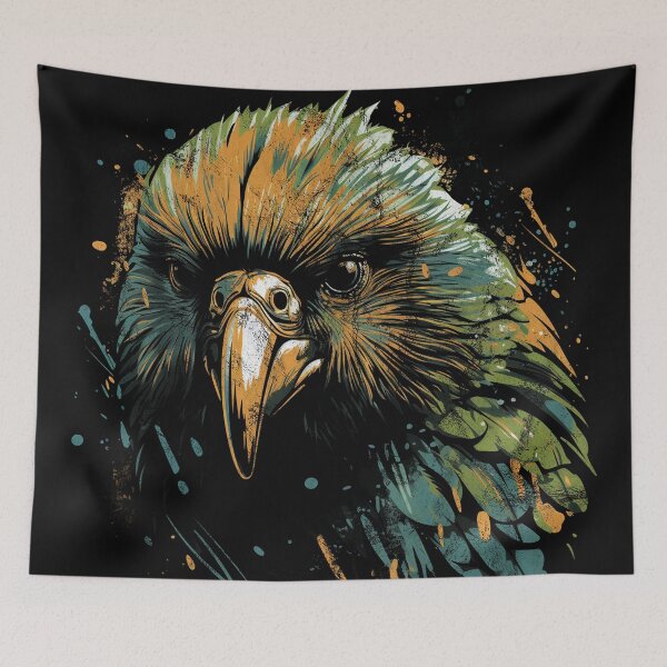 Item preview, Kakapo Forest Parrot - Distressed New Zealand Native Birds designed and sold by GVRDesign.