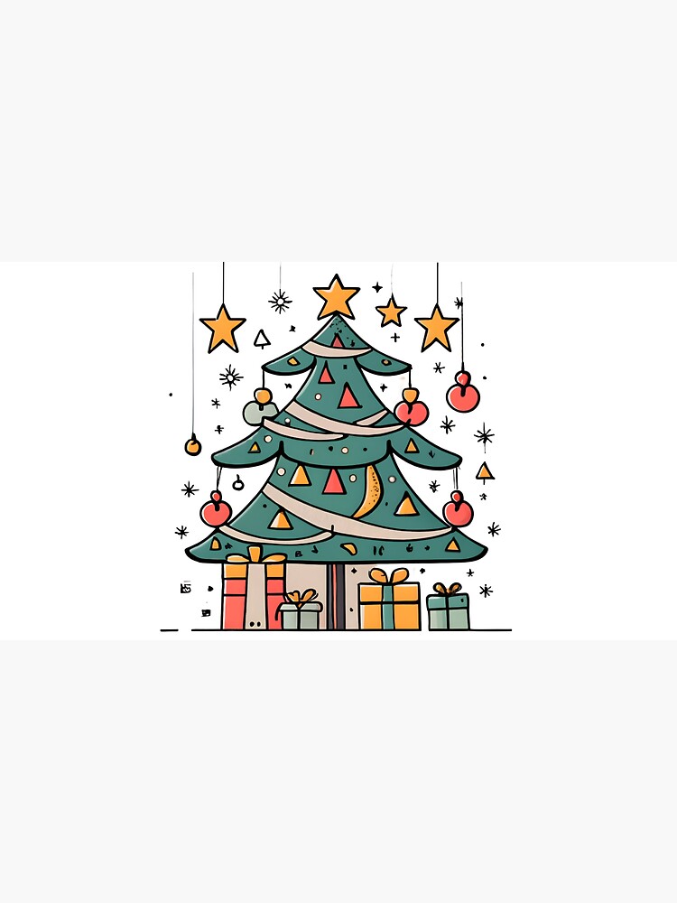Thumbnail 6 of 6, Bucket Hat, Modern Christmas Tree Minimalistic Drawing designed and sold by Patricks-Art.