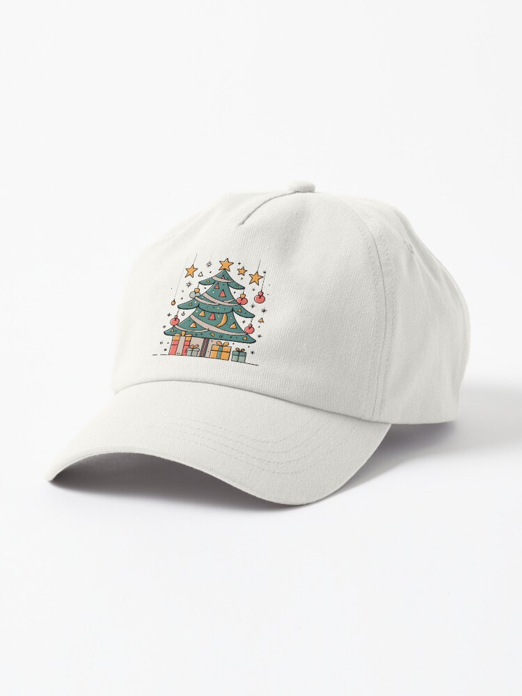 Thumbnail 1 of 7, Cap, Modern Christmas Tree Minimalistic Drawing designed and sold by Patricks-Art.