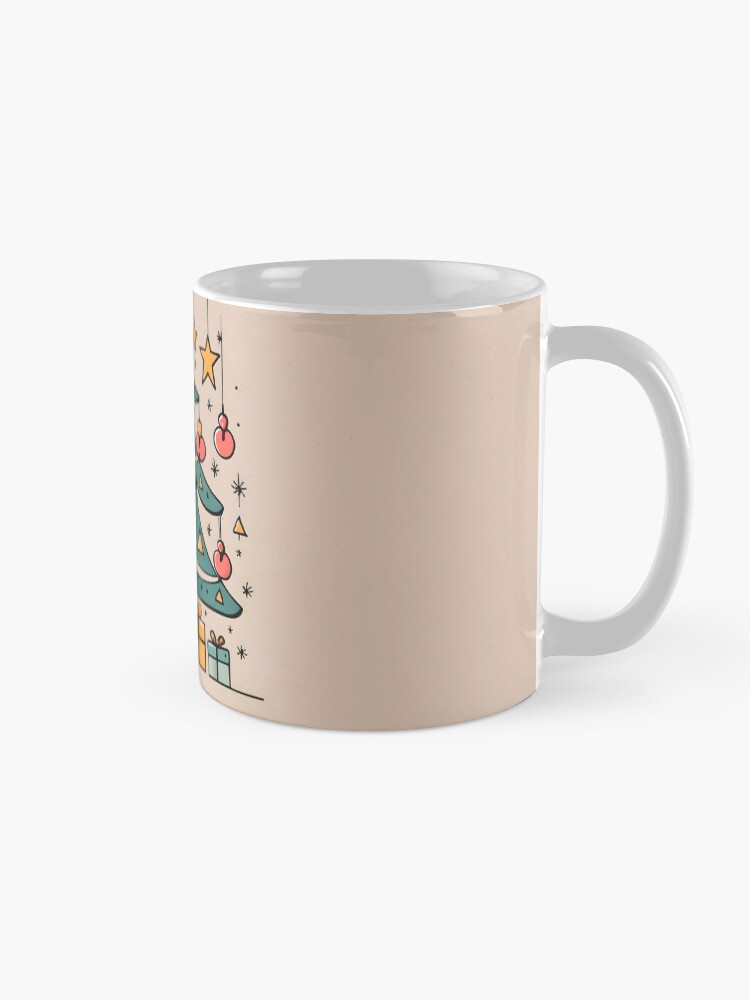 Thumbnail 5 of 6, Coffee Mug, Modern Christmas Tree Minimalistic Drawing designed and sold by Patricks-Art.