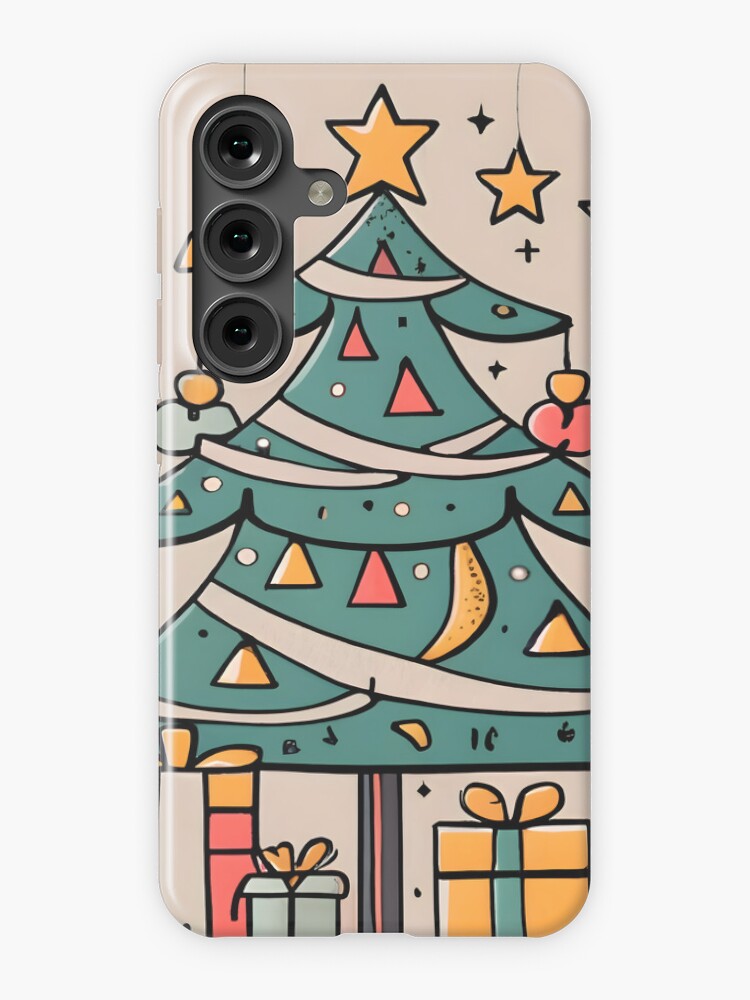 Thumbnail 1 of 4, Samsung Galaxy Phone Case, Modern Christmas Tree Minimalistic Drawing designed and sold by Patricks-Art.