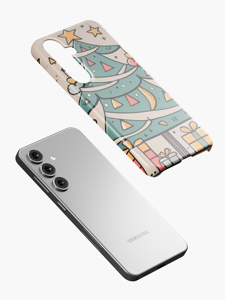 Thumbnail 2 of 4, Samsung Galaxy Phone Case, Modern Christmas Tree Minimalistic Drawing designed and sold by Patricks-Art.