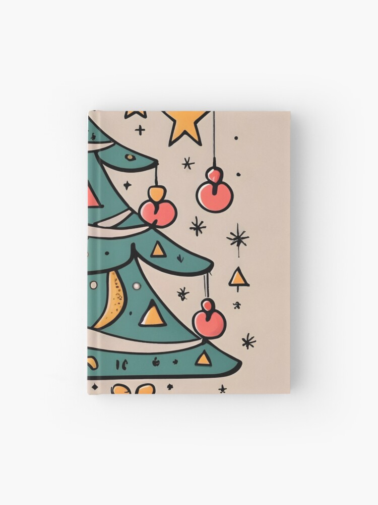 Thumbnail 1 of 3, Journal, Modern Christmas Tree Minimalistic Drawing designed and sold by Patricks-Art.