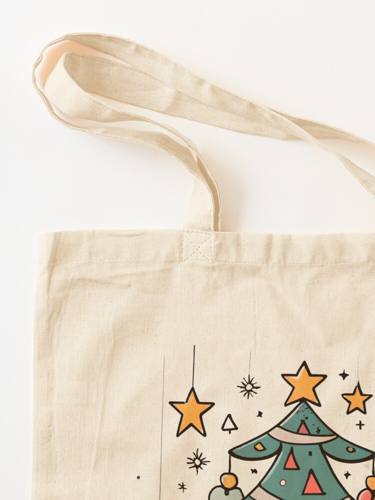 Thumbnail 3 of 5, Tote Bag, Modern Christmas Tree Minimalistic Drawing designed and sold by Patricks-Art.