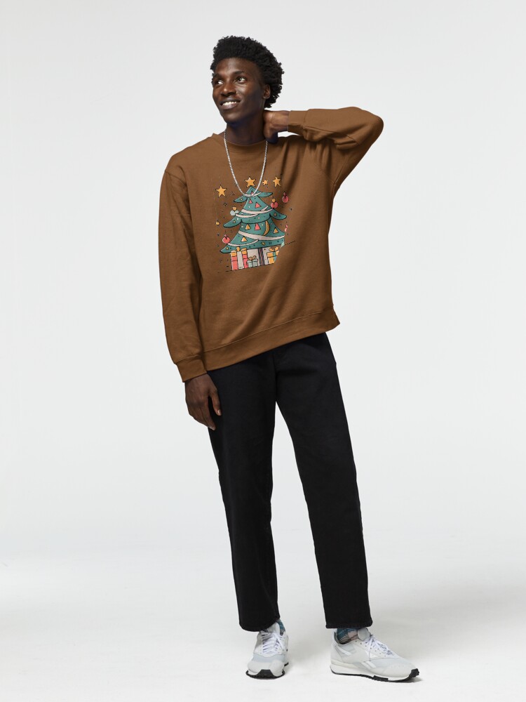 Thumbnail 3 of 7, Pullover Sweatshirt, Modern Christmas Tree Minimalistic Drawing designed and sold by Patricks-Art.