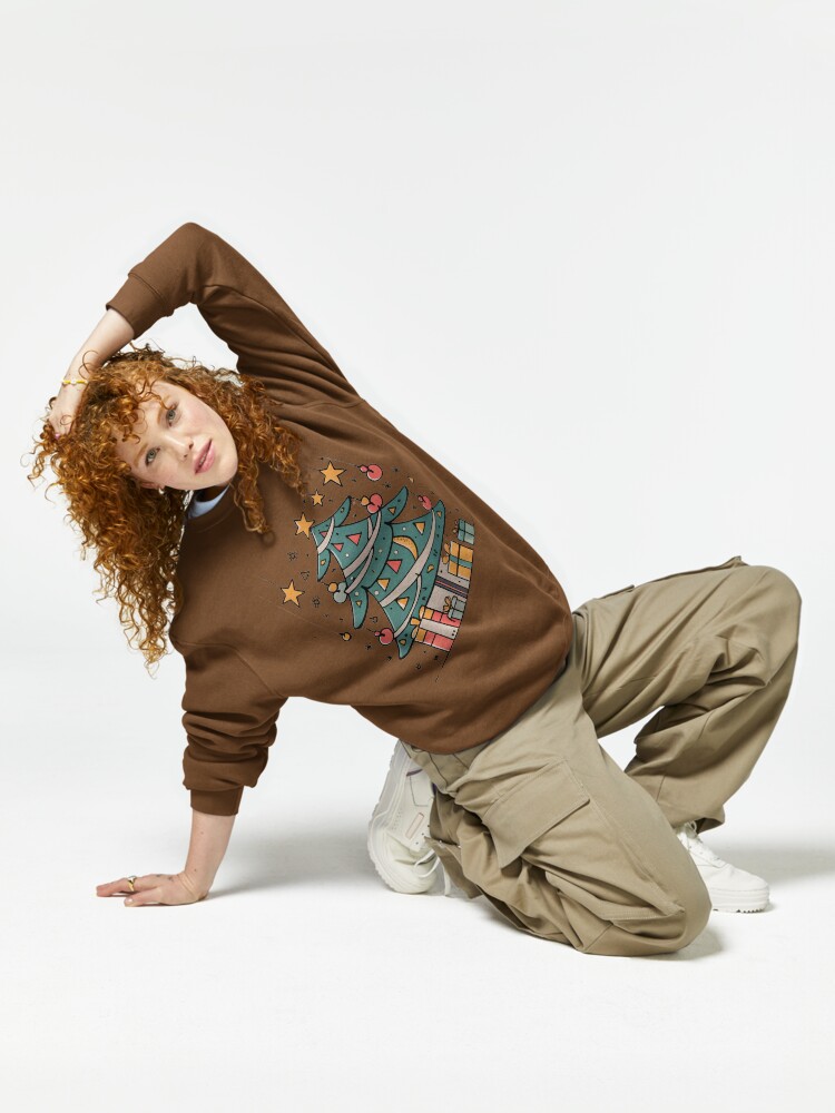 Thumbnail 6 of 7, Pullover Sweatshirt, Modern Christmas Tree Minimalistic Drawing designed and sold by Patricks-Art.