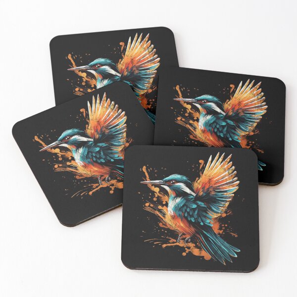 Item preview, Common Kingfisher - Distressed Vintage Street Art Bird designed and sold by GVRDesign.