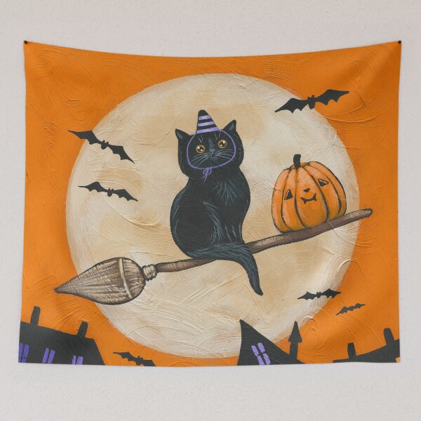 Item preview, Little Witch Pumpkin Delivery  designed and sold by KilkennyCat Art.