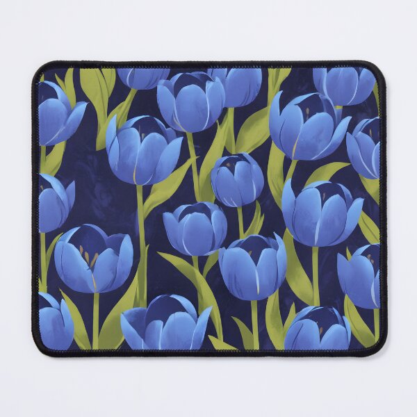 Item preview, Blue tulips flower pattern designed and sold by xanastasiamay.