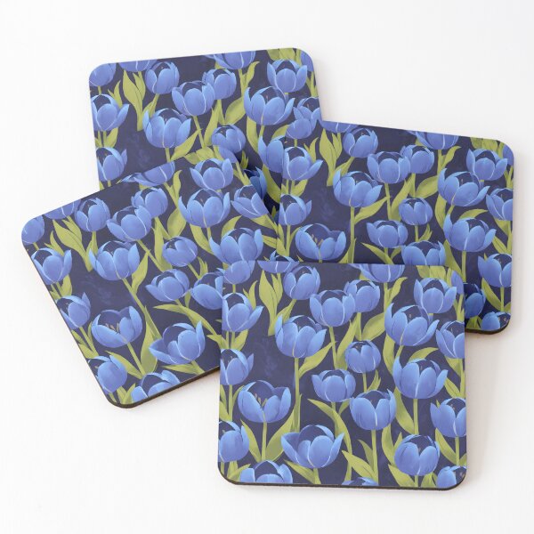 Item preview, Blue tulips flower pattern designed and sold by xanastasiamay.