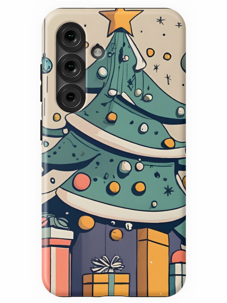 Thumbnail 1 of 4, Samsung Galaxy Phone Case, Modern Christmas Tree Minimalistic Drawing designed and sold by Patricks-Art.