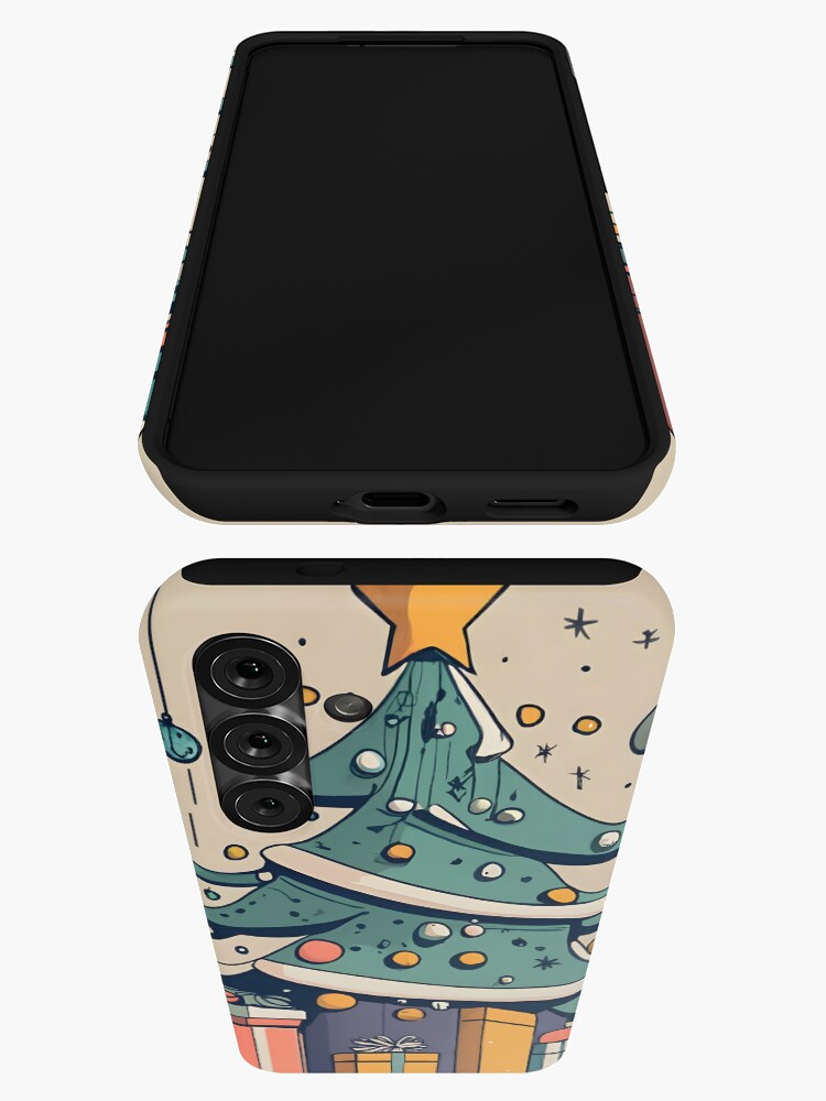 Thumbnail 3 of 4, Samsung Galaxy Phone Case, Modern Christmas Tree Minimalistic Drawing designed and sold by Patricks-Art.
