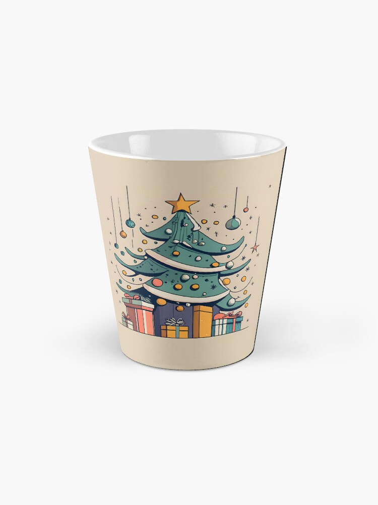 Thumbnail 2 of 4, Coffee Mug, Modern Christmas Tree Minimalistic Drawing designed and sold by Patricks-Art.