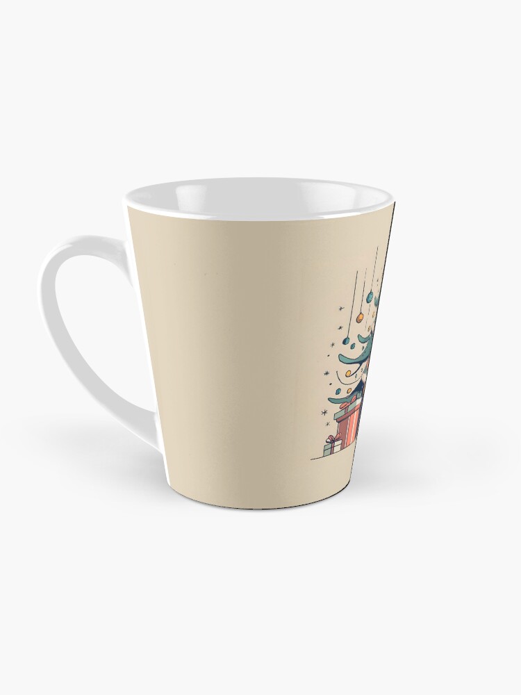 Thumbnail 3 of 4, Coffee Mug, Modern Christmas Tree Minimalistic Drawing designed and sold by Patricks-Art.