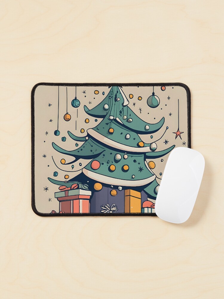 Thumbnail 1 of 5, Mouse Pad, Modern Christmas Tree Minimalistic Drawing designed and sold by Patricks-Art.