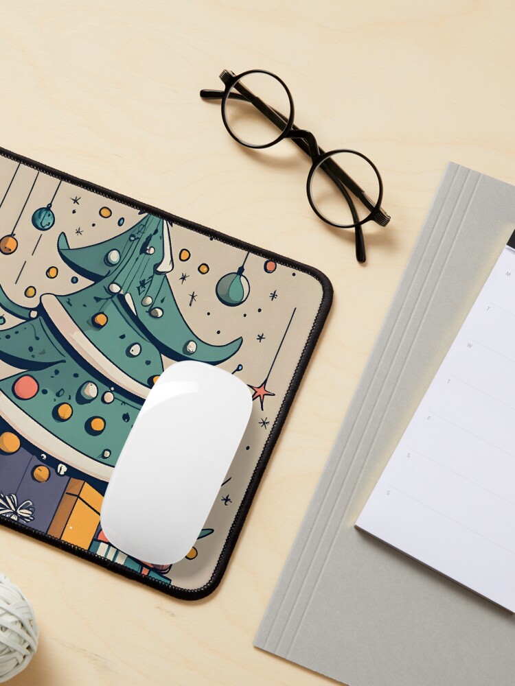 Thumbnail 3 of 5, Mouse Pad, Modern Christmas Tree Minimalistic Drawing designed and sold by Patricks-Art.