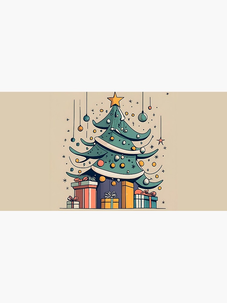 Thumbnail 5 of 5, Mouse Pad, Modern Christmas Tree Minimalistic Drawing designed and sold by Patricks-Art.
