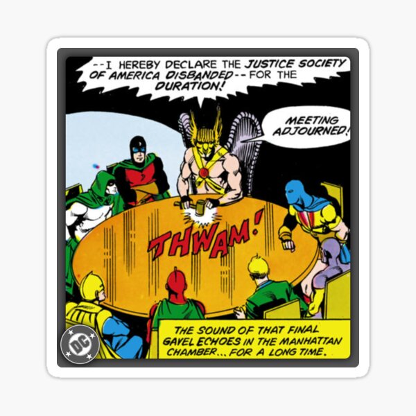 Item preview, D.C. Comics Random Moment #21- Gray Border - Justice Society Disbanded designed and sold by MindScream461.