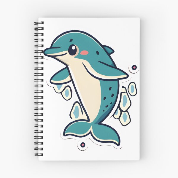 Item preview, Blue funny dolphin sticker designed and sold by denakh.