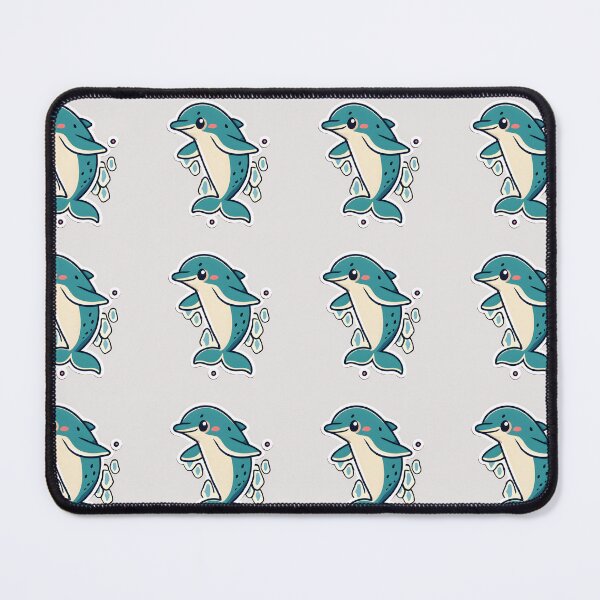 Item preview, Blue funny dolphin sticker designed and sold by denakh.