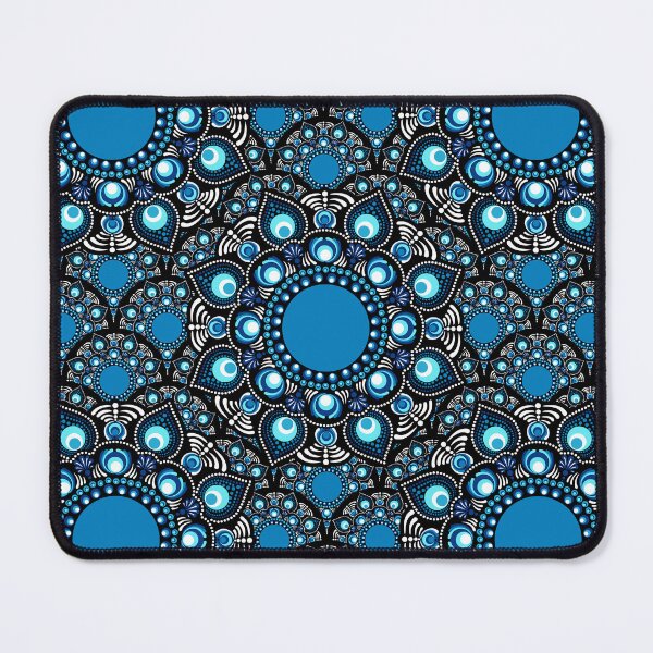 Item preview, Fireworks over the Blue Danube Dot Mandala Scale Tile Pattern designed and sold by Triplicate Limited.