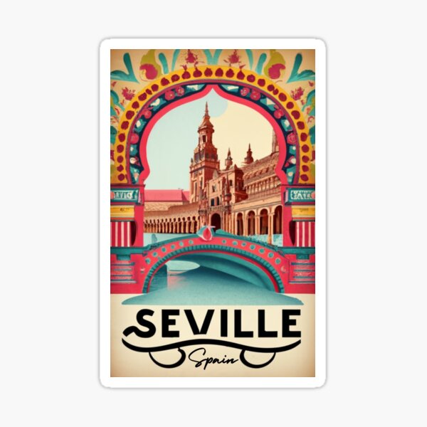 Item preview, A Vintage Travel Art of Seville - Spain  designed and sold by GoodOldVintage.