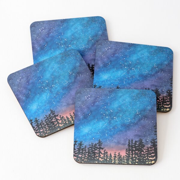 Item preview, Watercolor night sky Milky Way galaxy designed and sold by Jackies-art.