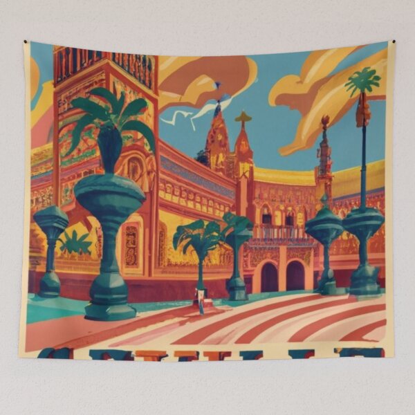 Item preview, A Vintage Travel Art of Seville - Spain  designed and sold by GoodOldVintage.
