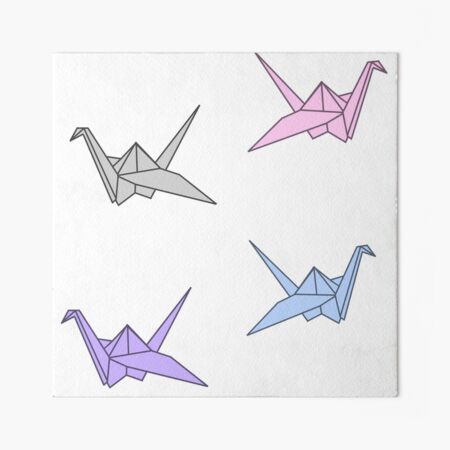 Origami Paper Crane Pack Art Board Print for Sale by Araleiya