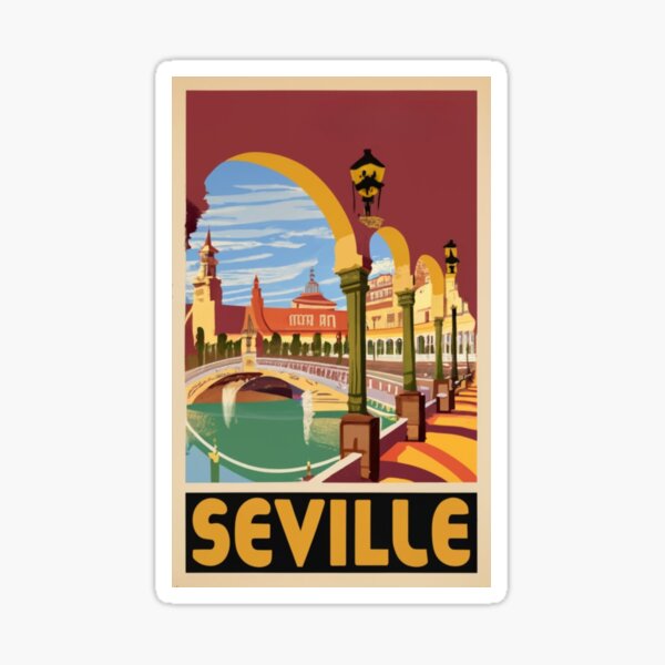 Item preview, A Vintage Travel Art of Seville - Spain  designed and sold by GoodOldVintage.