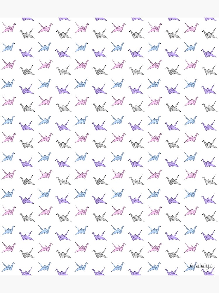 Origami Paper Crane Pack Art Board Print for Sale by Araleiya