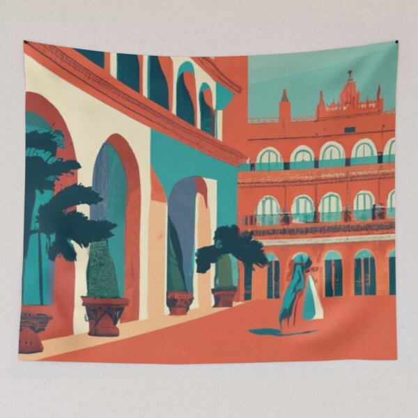 Item preview, A Vintage Travel Art of Seville - Spain  designed and sold by GoodOldVintage.