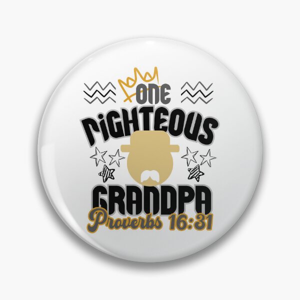 Item preview, Christian grandfather gift "One righteous grandpa" with bible quotation Proverbs 16 31 designed and sold by Marellyssv.