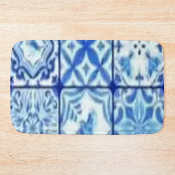 Item preview, SIX BLUE-WHITE  ANTQUE PATTERN TILE ART designed and sold by sharlesart.