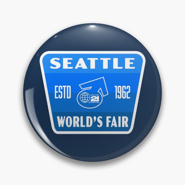 Item preview, 1962 Seattle World's Fair Retro Badge (Blue) designed and sold by deadmansupplyco.