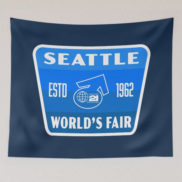 Item preview, 1962 Seattle World's Fair Retro Badge (Blue) designed and sold by deadmansupplyco.