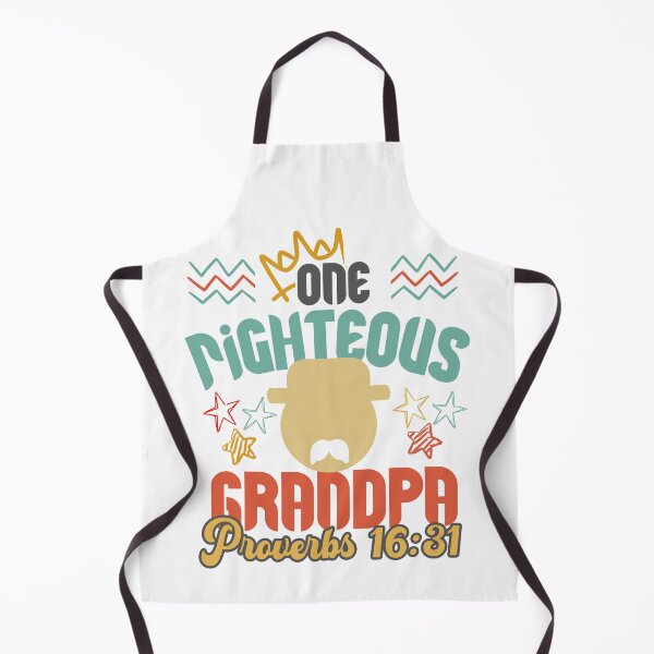 Item preview, Christian grandfather gift "One righteous grandpa" with bible quotation Proverbs 16 31 colorfull designed and sold by Marellyssv.