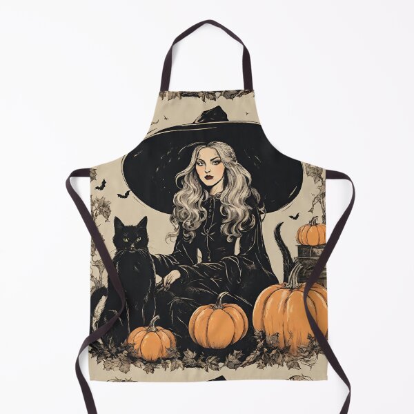 Item preview, Cute Vintage Halloween Witch with Black Cat designed and sold by silviaol.