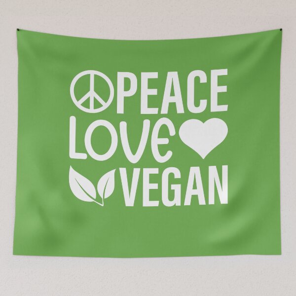 Item preview, Peace Love Vegan  designed and sold by ArtMeetsPizza.