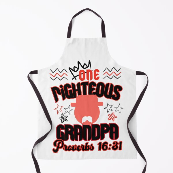 Item preview, Christian grandfather gift "One righteous grandpa" Proverbs 16 31 colorfull in red tones designed and sold by Marellyssv.