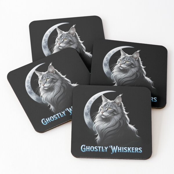 Item preview, Ghostly Whiskers! Halloween Design, Maine Coon designed and sold by RuyaFab.