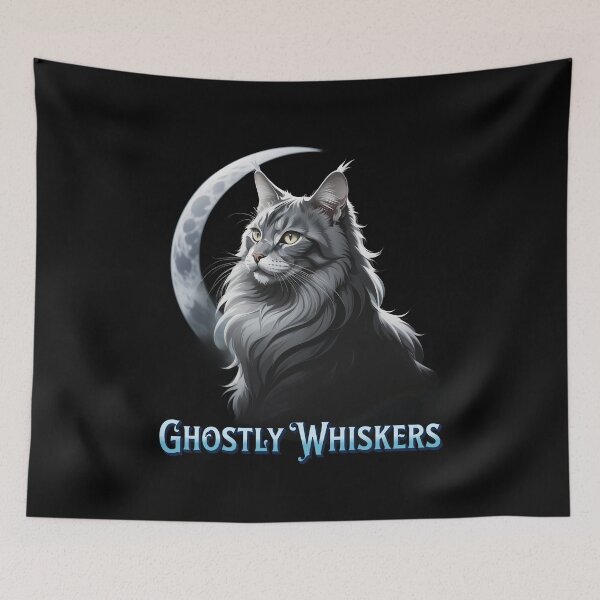 Item preview, Ghostly Whiskers! Halloween Design, Maine Coon designed and sold by RuyaFab.