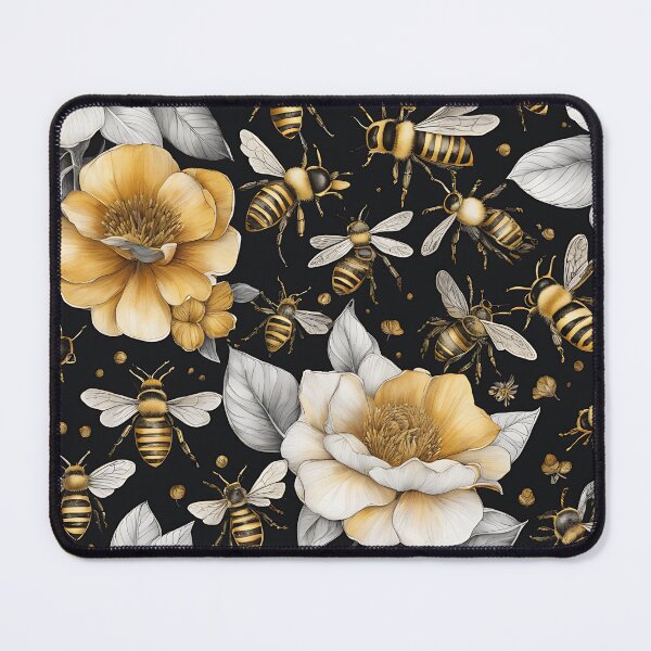 Item preview, Bees and Flowers Pattern designed and sold by Art Intelligence.